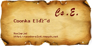 Csonka Előd névjegykártya