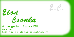 elod csonka business card